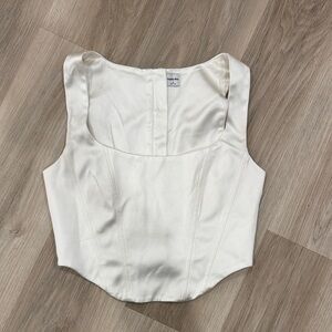 Sunday Best Cream Crop Top